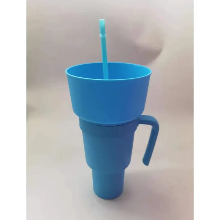 2 In 1 Snack Cup with Straw