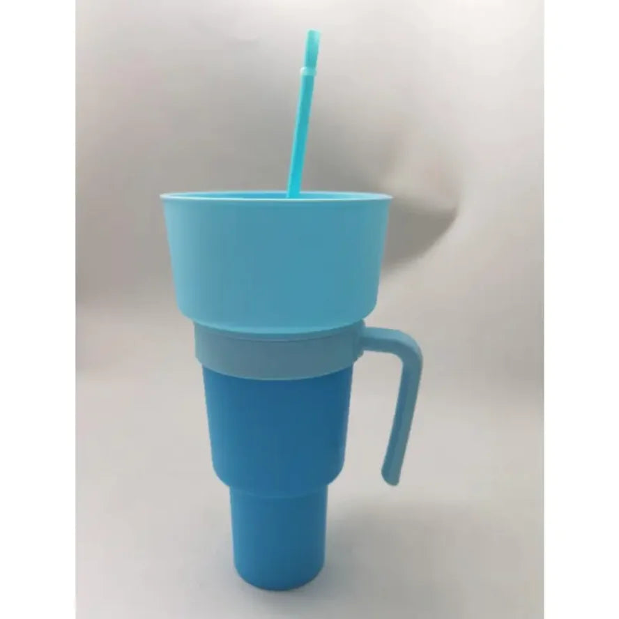 2 In 1 Snack Cup with Straw