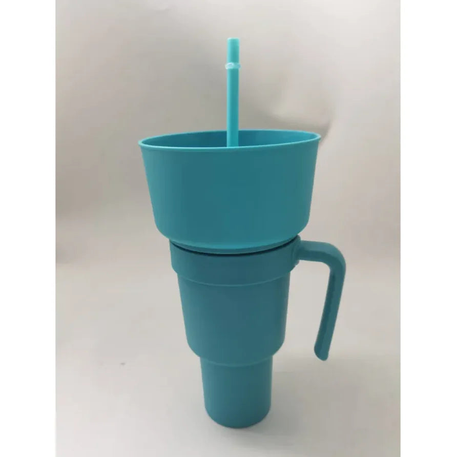 2 In 1 Snack Cup with Straw