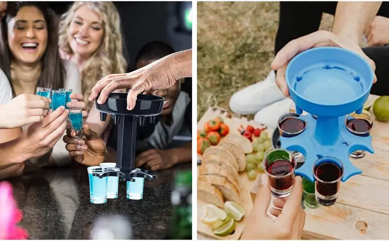 6 Shot Glass Liquor Dispenser