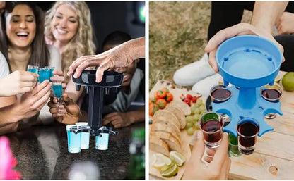6 Shot Glass Liquor Dispenser