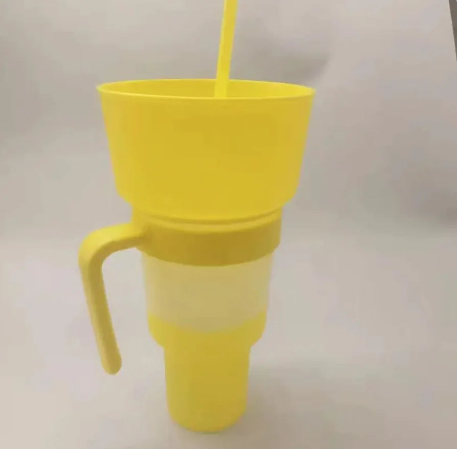 2 In 1 Snack Cup with Straw