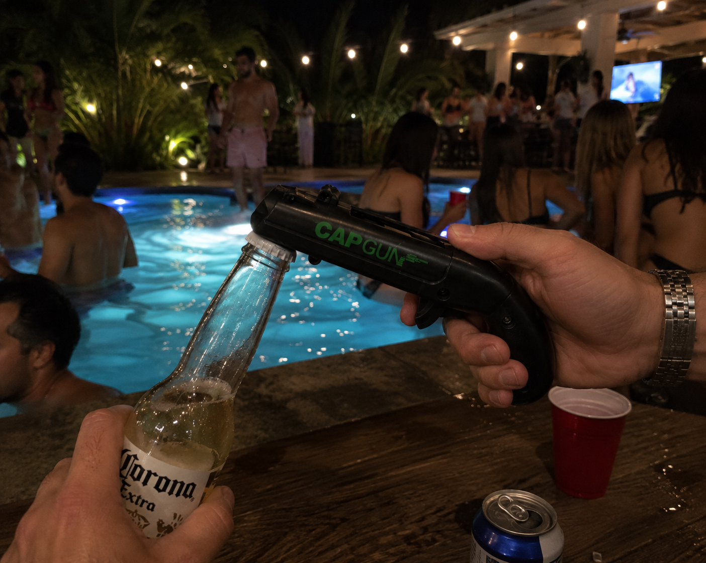 Cap Gun Bottle Opener Launcher