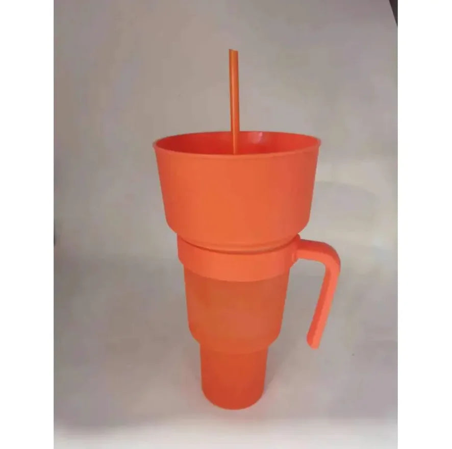 2 In 1 Snack Cup with Straw