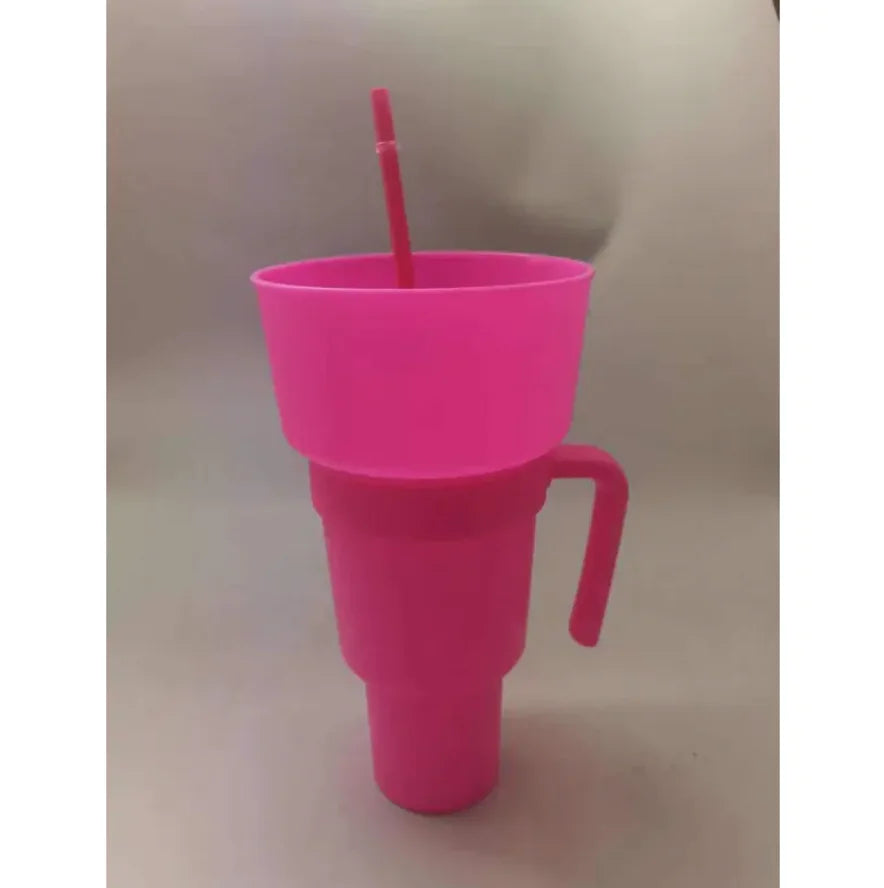 2 In 1 Snack Cup with Straw